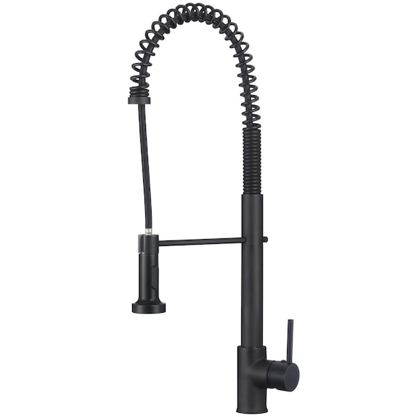 Novatto Commercial Style Pullout Kitchen Faucet, Matte Black NKF-H07MB - main